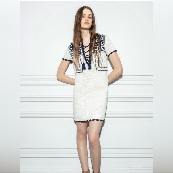 Zadig & Voltaire Imany Crochet Mini Dress - Picture 2 of 10